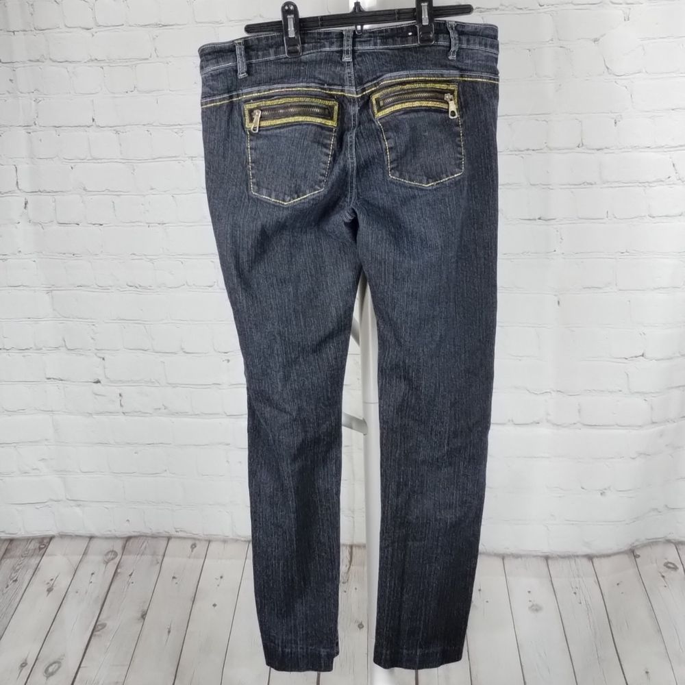 Paco Vintage Cotton Zip Pocket Gold Thread Jeans